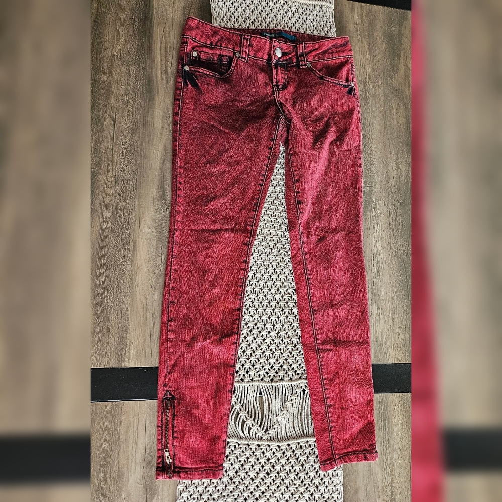 Younique red skinny jeans